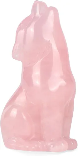Miniatura 10 de Artistone Estatua de lobo de obsidiana negra de 2 pulgadas, adorno para decoración del hogar, escultura de animales de cristal curativo con caja