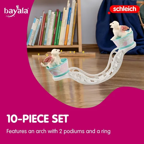 Miniatura 3 de Schleich Bayala 42524 - Juego modular de 9 piezas con lindas figuras de león, arco, aro y calcomanías, juguetes de criaturas míticas
