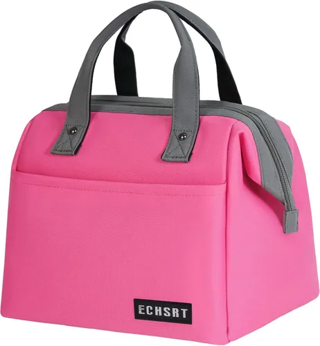 Miniatura 10 de ECHSRT Lonchera grande aislada para mujeres y hombres, a prueba de fugas, para el trabajo, viajes, adultos, lonchera térmica para oficina, 10 L, Gris