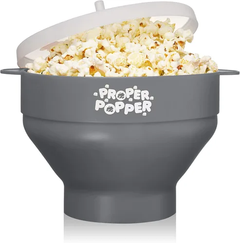 Miniatura 12 de La original Proper Popper - Palomera de microondas para palomitas de maíz, fabricada en silicona, cuenco plegable sin BPA y apto para lavavajillas
