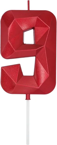 Miniatura 41 de DERVENTA Velas de cumpleaños con números grandes, 3D, color rosa, 3.7 pulgadas, decoración para tartas de fiesta, 1 pieza (número 3 rosa)