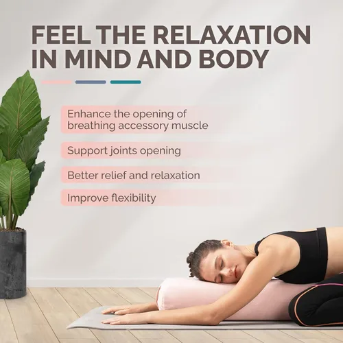 Miniatura 4 de Yes4All Triple-Layer Sponge Yoga Bolster Pillow for Restorative Yoga & Meditation - Versatile Yoga Support Pillow, Balance & Poses Modification C.
