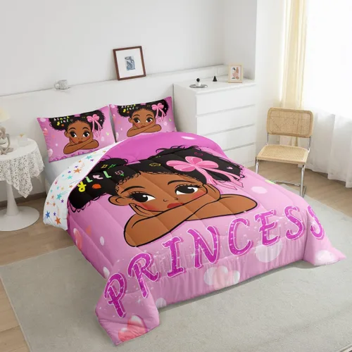 Miniatura 46 de Erosebridal Juego de ropa de cama de princesa de ballet, tamaño Queen, juego de edredón de 3 piezas para niñas bailarinas de ballet, lindo juego