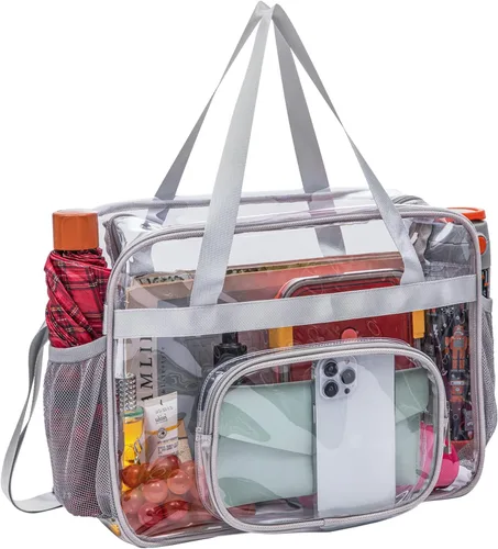 Miniatura 17 de Bolsas transparentes aprobadas para estadios, bolsa transparente + correa para el hombro, bolsa transparente grande