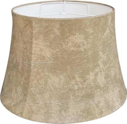 TOOTOO STAR Pantallas de lámpara grandes de tambor de 12" de ancho superior x 16" de ancho inferior x 11" de alto, pantalla de lámpara de cuero