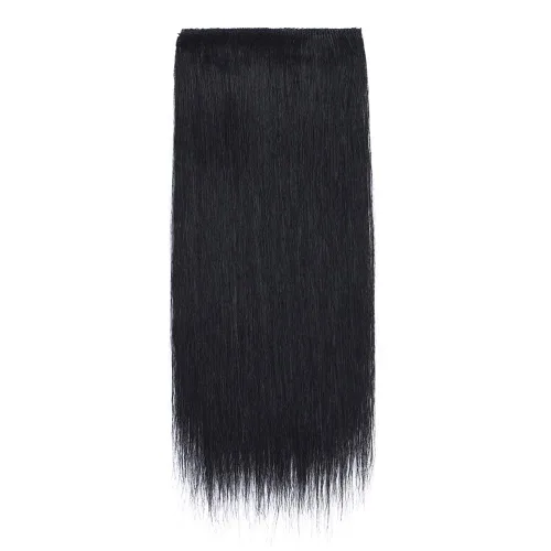 Miniatura 4 de Hairro Extensiones de cabello humano Remy con clip, para hombres y mujeres, para añadir volumen de cabello, sin costuras, 8 pulgadas, #1 negro #1