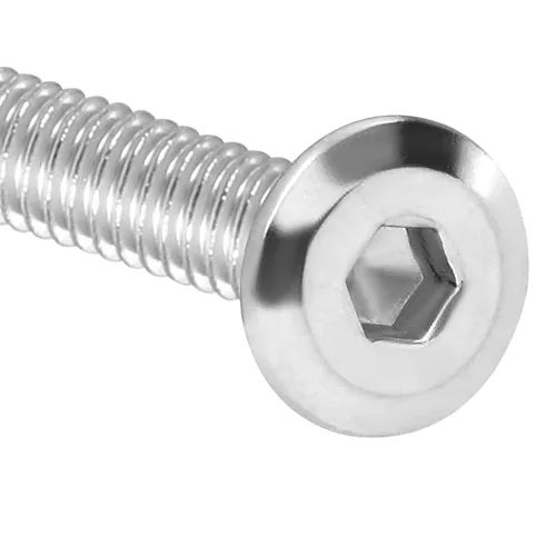 Miniatura 4 de Bonsicoky Tornillos hexagonales de cabeza redonda plana M6-0.039 x 0.591 in, tornillos de conexión de acero inoxidable 304, tornillos para muebles