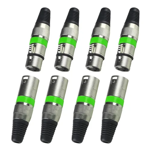 Miniatura 10 de Conector de cable XLR de 3 pines macho y hembra para cable de señal DMX o conector de micrófono mezclador de audio