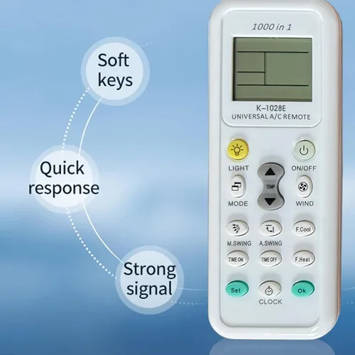 Miniatura 5 de Generic K-1028E - Control remoto universal de aire acondicionado A/C, apto para Haier, Geli, Hitachi, Panasonic, LG, Sharp, Gree, Midea, Bosch