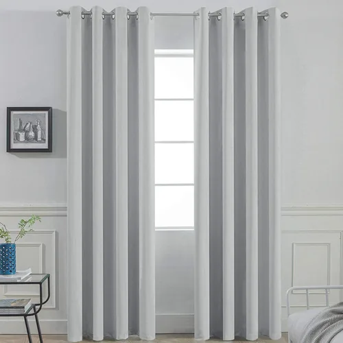 Miniatura 9 de Cortinas y cortinas de poliéster con ojales en la parte superior para oscurecer la habitación, sala de estar con aislamiento térmico