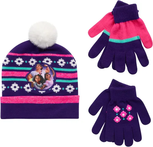 Disney Girls Minnie Mouse and Vampirina Winter Hat and 2 Pair Mitten or Glove Set ToddlerLittle Girl