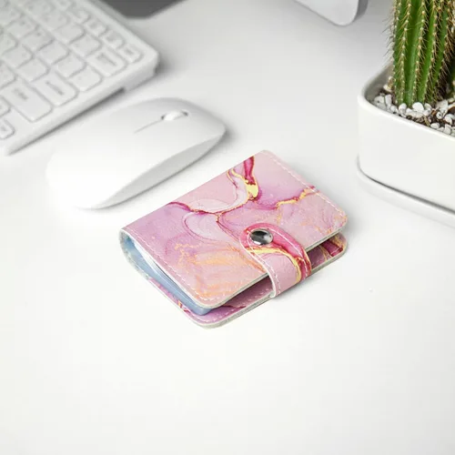 Miniatura 8 de Organizador de tarjetas de visita, soporte para tarjetas de visita, funda de piel sintética, carpeta de organización con nombre y tarjeta