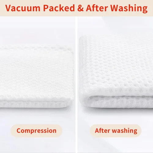 Miniatura 317 de Homaxy Trapos de cocina de 100% algodón, tejido de punto gofre, ultrasuaves, absorbentes y de secado rápido, 12 x 12 pulgadas, paquete de 6, blanco