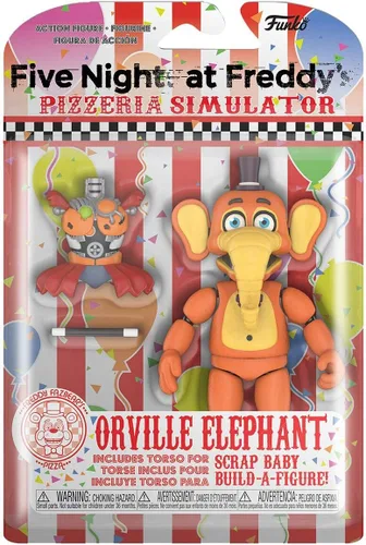 Funko Figura de acción: Five Nights at Freddy's (FNAF) Pizza Sim: Orville Elephant - Simulador de pizza FNAF - Coleccionable - Idea de regalo -
