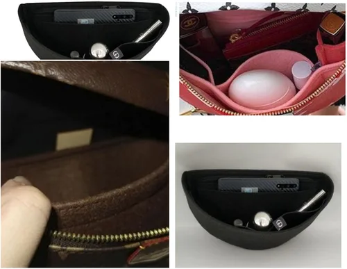 Miniatura 7 de Organizador de monedero Inserto para cintura manga interior BUMBAG Bolsa de almacenamiento Bolsa de almacenamiento2047Marrón oscuro