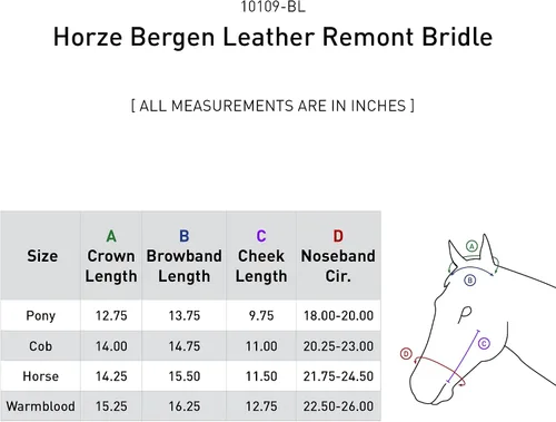 Miniatura 2 de HORZE Bergen Leather Remont Bridle