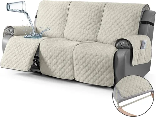 Miniatura 47 de TAOCOCO - Funda antideslizante para silla reclinable, funda para sofá, funda para silla reclinable pequeña con correas elásticas, protector