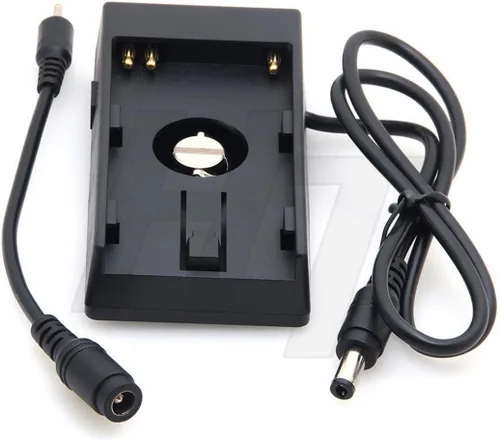 BP-U60 U30 Placa de montaje 14.8V DC Barril Cable adaptador de corriente para batería Sony a monitor de cámara Blackmagic
