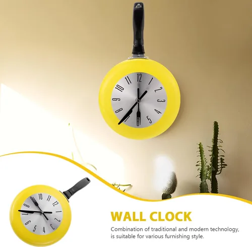 Miniatura 5 de FOMIYES Reloj de pared para decoración del hogar, reloj de pared de 8 pulgadas, silencioso, funciona con pilas, para cocina, baño, sin batería
