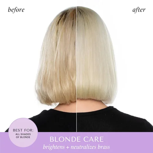 Miniatura 3 de HASK Blonde Care - Juego de champú + acondicionador para cabello rubio, sin sulfatos, sin gluten, vegano, seguro para el color, 12 onzas cada uno