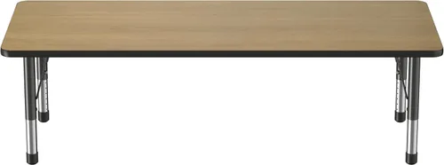 Miniatura 86 de FDP - Mesa rectangular para actividades escolares y aulas (24 x 36 pulgadas), patas gruesas para niños pequeños, altura ajustable de 15 a 24