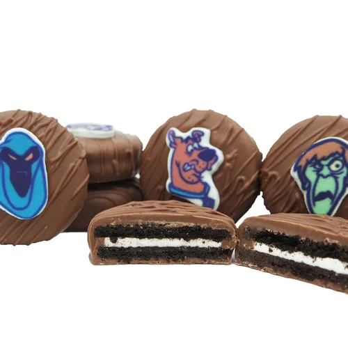 Miniatura 57 de Galletas de la marca Philadelphia Candies cubiertos por ambos lados de chocolate negro y con leche, y crema de cacahuete de la marca Nutter Butter