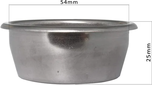Miniatura 3 de Cesta de filtro de acero inoxidable de 2.126 in, dos tazas de pared individual, accesorios de filtro sin presión compatibles con Breville 2.126 in