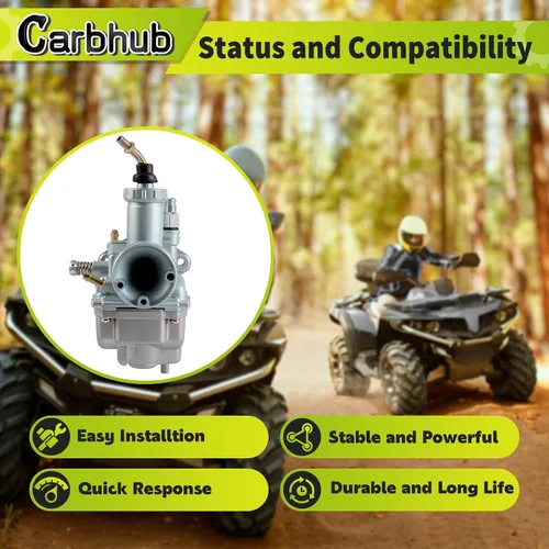 Miniatura 2 de Carbhub YFB250 Carburador para Yamaha Timberwolf 250 YFB250 YFB250FW Carb 1992 1993 1994 1995 1996 1997 1998 1999 2000, Carburador Yamaha Timberwolf