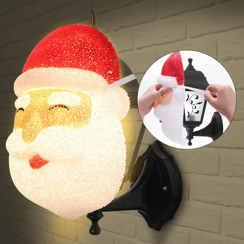 Miniatura 5 de 2 cubiertas de luz de porche de Papá Noel de Navidad para cubierta de luz al aire libre, decoraciones de Navidad, fiestas de Navidad, luces