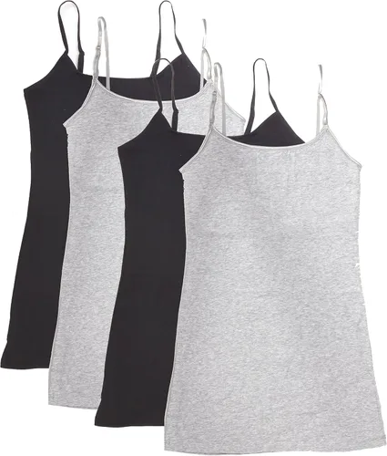 Miniatura 8 de Active - Paquete de 4 camisetas sin mangas, básicas, para mujer