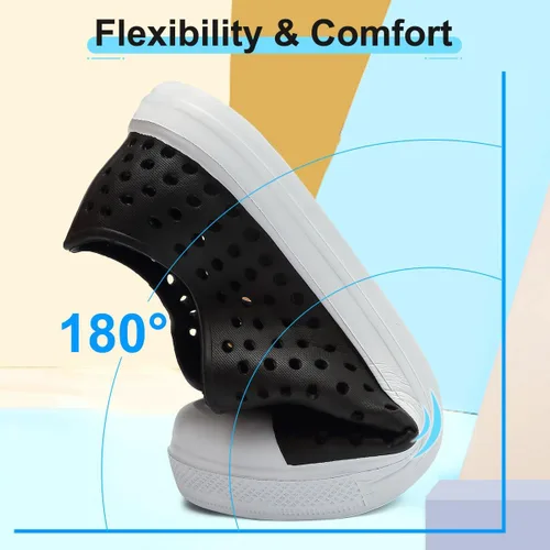 Miniatura 4 de QLZ Zapatos de agua para niños y niñas, sandalias de jardín, zapatos de goma, zapatos de playa, antideslizantes, ligeros, transpirables, de secado