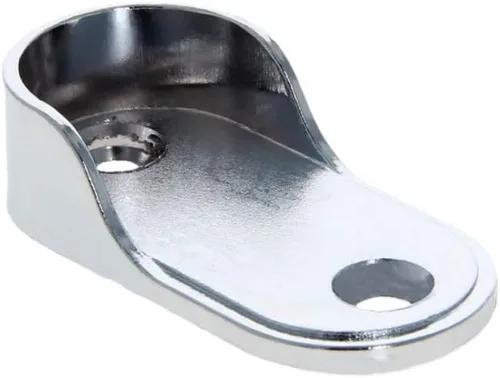 Miniatura 10 de MroMax Soporte ovalado de aleación de zinc para barra de armario, soporte de brida para barra de armario, diámetro interior de 0.650 in, paquete