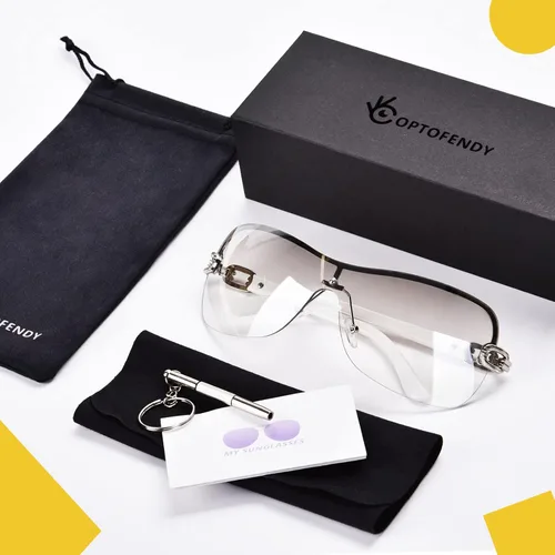 Miniatura 7 de OPTOFENDY Y2K - Lentes de sol para mujeres y hombres, lentes de sol de moda para hombres