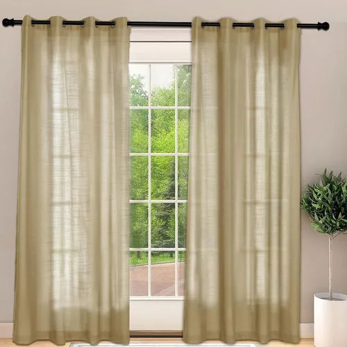 Miniatura 43 de Frelement Cortinas opacas extralargas de 108 pulgadas de largo, para sala de estar, cortinas de lino con bloqueo de luz, cortinas con aislamiento