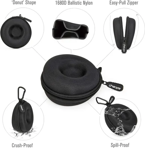 Miniatura 2 de Caja de viaje para relojes de pulsera y relojes inteligentes de hasta 1.969 in, color negro, Negro -, CasualViajeGimnasioSolteroPortátil