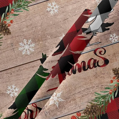Miniatura 5 de Mantel redondo de árbol de Navidad, impermeable y resistente a las manchas, mantel lavable sin arrugas para comedor, fiesta, boda, Navidad, granja