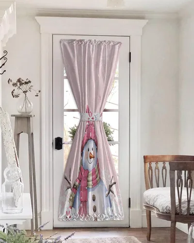Miniatura 7 de Cortinas opacas para puerta francesa, de cristal, para puerta delantera, trasera, puerta de patio, aislamiento térmico, bolsillo para barra