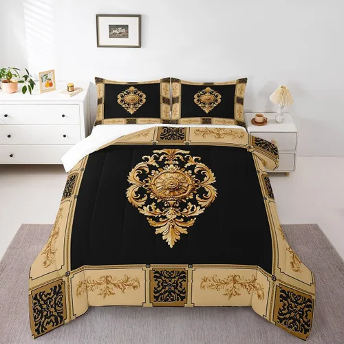 Miniatura 6 de jejeloiu Juego de ropa de cama floral Vinatge de tamaño individual para niños y niñas, juego de edredón tradicional para niños, edredón retro