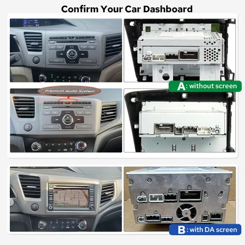 Miniatura 3 de JOYING Radio de coche para Honda Civic 2012, pantalla táctil QLED de 12.3 pulgadas Android 13 estéreo para coche 12 GB+256 GB Plug and Play
