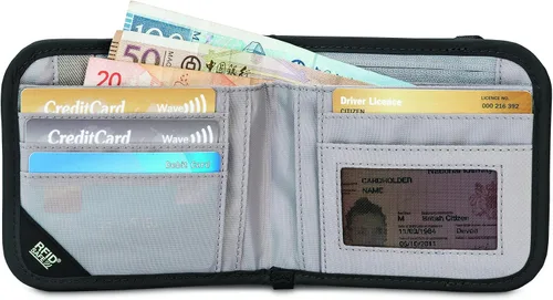 Miniatura 5 de Pacsafe Rfidsafe V100 - Cartera plegable con bloqueo RFID antirrobo, Negro -, Rfidsafe V100 - Cartera plegable con bloqueo RFID antirrobo