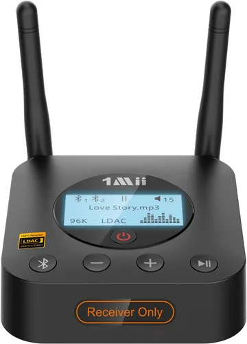 1Mii B06Pro+ Hi-Fi Bluetooth 5.3 Receptor de audio, LDAC Adaptador de audio inalámbrico de alta resolución para estéreo casero w/aptX HD baja