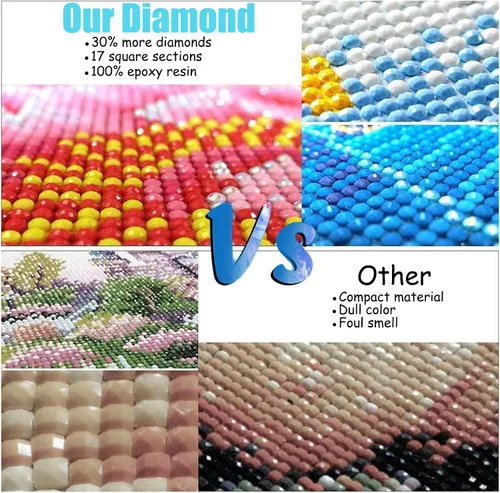 Miniatura 3 de Kits de pintura de diamante 5D para adultos, pintura de diamante completo 5D DIY, pintura de diamantes de dibujos animados, kit de bordado