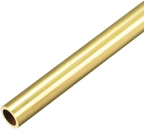 Miniatura 11 de uxcell Tubo redondo de latón, 11.811 in de longitud 0.394 in OD 0.039 in de espesor de pared, tubo recto inconsútil del tubo