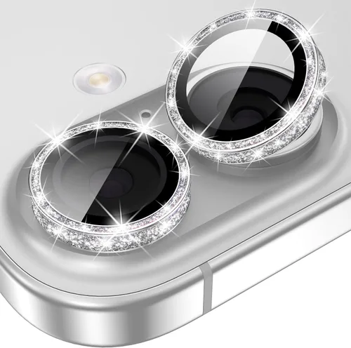 Miniatura 31 de YWXTW Protector de lente de cámara para iPhone 15/15 Plus/16e/ 17e, anillo de metal antiarañazos individual protector de pantalla de vidrio templado