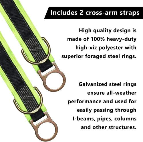 Miniatura 4 de AFP Sistema de línea de vida horizontal Cuerda de protección temporal para 4 hombres de 100 pies con dos correas de brazo cruzado, absorbente