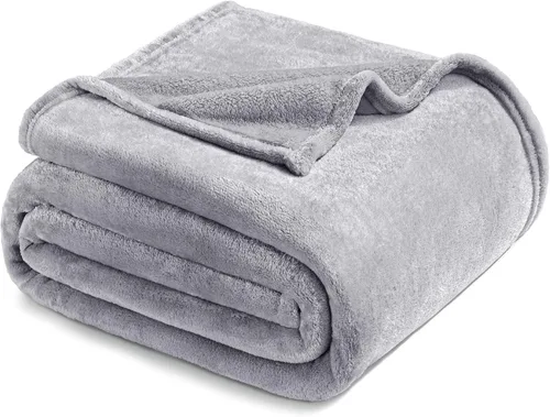 Miniatura 66 de Exclusivo Mezcla Manta de vellón para sofá, cama, súper suave y cálida, para uso en todas las estaciones, acogedora, afelpada, ligera, azul hielo