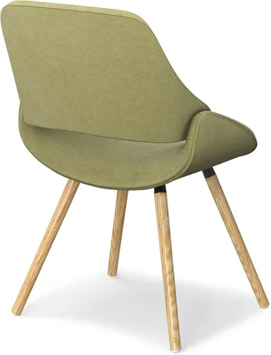 Miniatura 6 de SIMPLIHOME Malden - Sillas de comedor – Silla de cocina tapizada con marco de madera curvada y tela tejida en verde ácido, asiento de comedor
