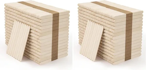 Miniatura 13 de WISYOK 240 palitos de madera natural, palitos de paleta, palitos para manualidades de 4.5 pulgadas, ideales para artes y manualidades en casa
