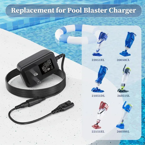 Miniatura 3 de Cargador de 8,4 V para Pool Blaster 22051EL 23051EL Cable de alimentación para bagre Li 20050CL 21051DL 26051SL 22151EL 26050SL Adaptador de CA