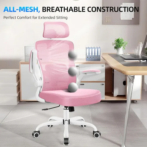 Miniatura 7 de FelixKing Silla de oficina, silla de escritorio con soporte lumbar ajustable, silla ergonómica para computadora con respaldo alto y reposabrazos